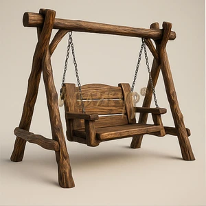 Садовые качели из массива «Лесная заводь», варианты